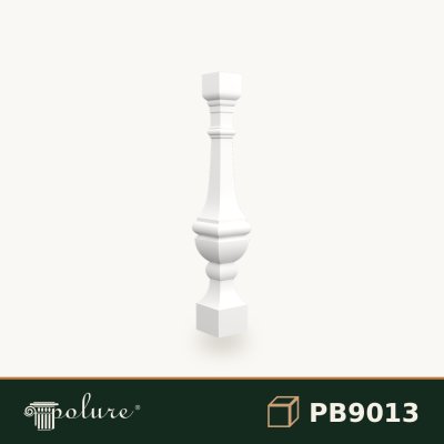 Balustru Decorativ din Poliuretan 15x15x90 cm cu Profil Clasic