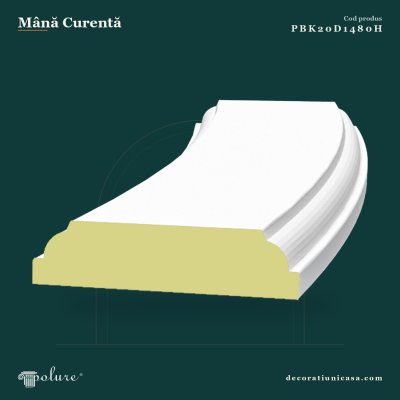 Mână Curentă din Poliuretan 23x132x5 cm Balustradă