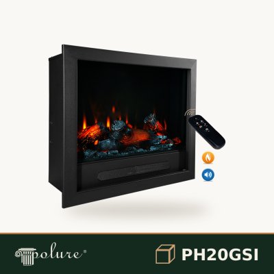 Focar Electric Decorativ 75 cm pentru Șemineu din Poliuretan