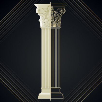 Pilaster Kısa Roma Sütun