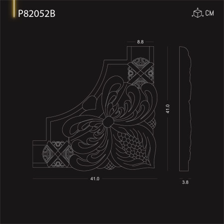 P82052B Brau de perete din poliuretan cu model. Produsele noastre sunt din poliuretan dur