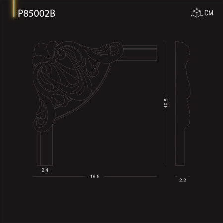 P85002B Brau de perete din poliuretan modelat Modele de colt