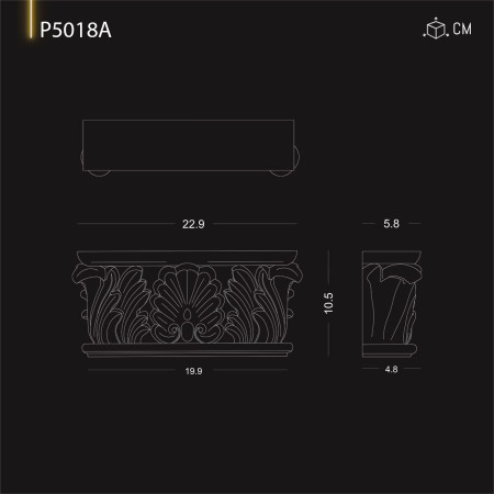 P5018A Stâlp din poliuretan. Coloană decorativă din poliuretan.
