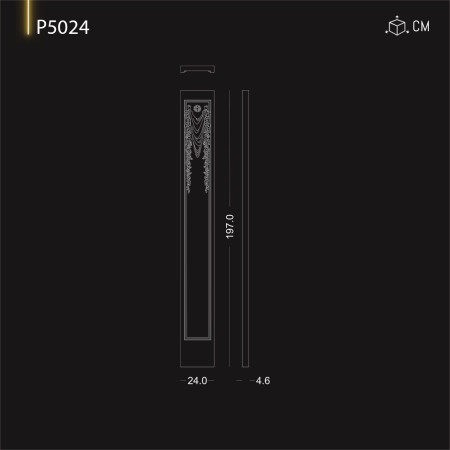 P5024 Preturi pilastru din poliuretan cu modele decorative si capitelii din poliuretan