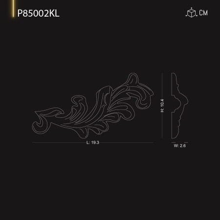 P85002KL  Tipuri de coltar pt brau perete din poliuretan