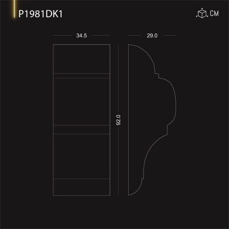 P1981DK1 Catalog de grinzi imitație de lemn cioplit cu toporul
