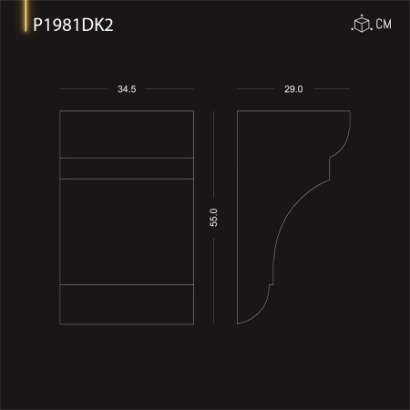 P1981DK2 Prețurile grinzilor decorative din poliuretan texturat imitatie lemn 