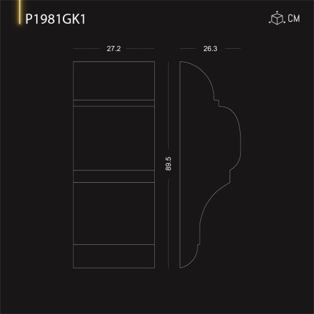 P1981GK1 Catalog grinda tavan decorativ cu aspect cioplit