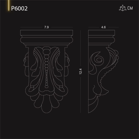 P6002 Fabricare console din poliuretan cu modele decorative