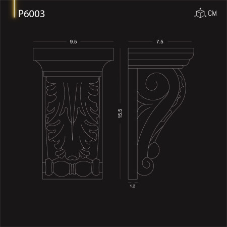 P6003 Modele de consola de perete din poliuretan