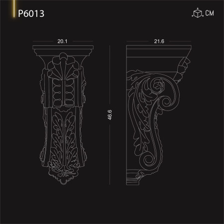 P6013 Fabricare console de perete din poliuretan cu modele decorative