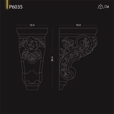 P6035 Fabricare console din poliuretan cu modele decorative