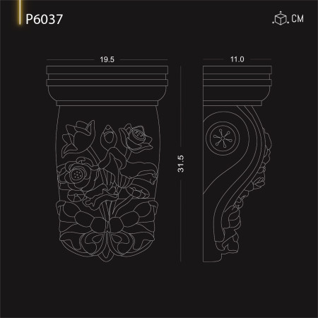 P6037 Preturi  console de pereete din poliuretan cu modele