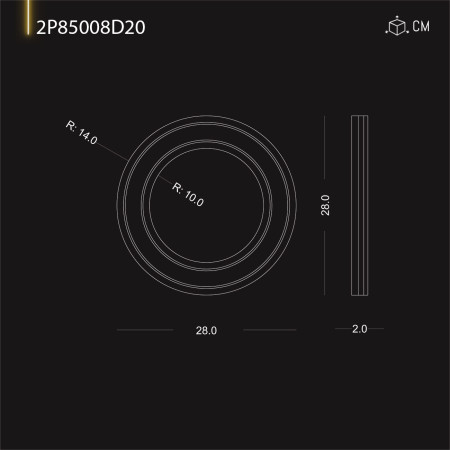 2P85008D20 Decor poliuretan Fabricare colț Brau perete Brau poliuretan echivalent Brau din lemn