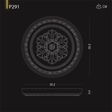 P291 Fabricare model de rozeta de perete din poliuretan