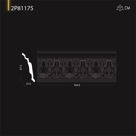 2P81175 Decor poliuretan cu model decorativ