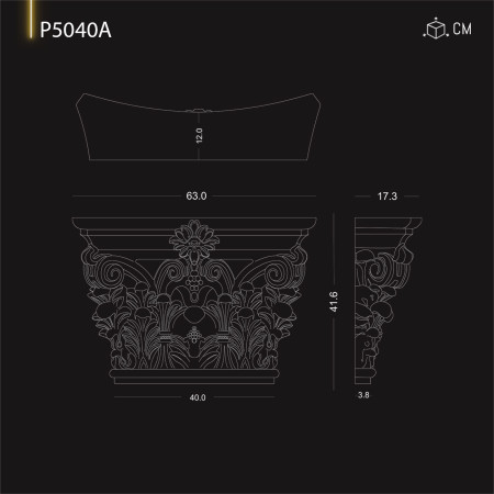 P5040A Capitetel din poliuretan cu modele decorative