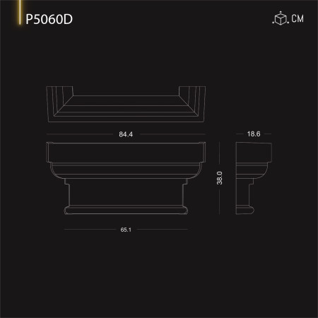 P5060D Coloana din poliuretan cu model otoman .