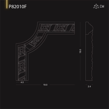 P82010F Modele de coltar din poliuretan cu model 