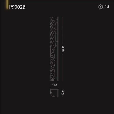 P9002B Coloana din poliuretan cu model otoman .