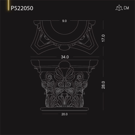 P522050  Modele de coloane din poliuretan.Coloane decorative dorice, corintice și capitel