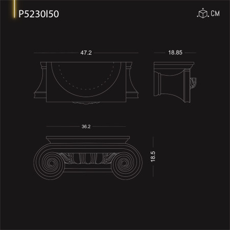 P5230I50 Capitetel coloana din poliuretan .Coloane corintice dorice si capiteluri