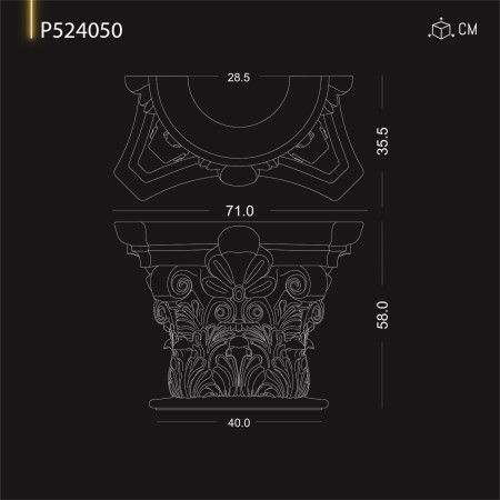 P524050 Coloane si capiteluri corintice, dorice,ionice din poliuretan