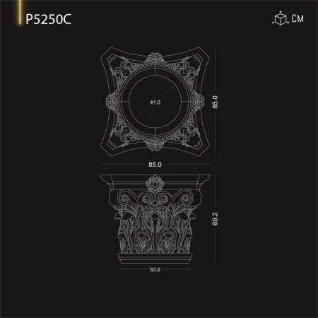 P5250 Coloane dorice ,corintice din poliuretan .Producția de coloane decorative