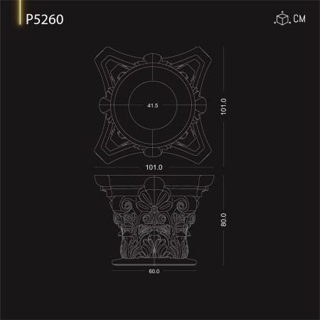 P5260 Capitel coloana din spuma rigida poliuretanica