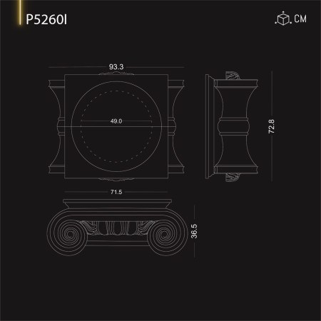 P5260I Modelele noastre de coloane decorative din poliuretan 