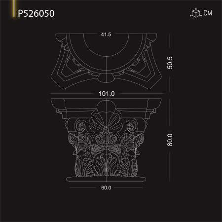 P526050 Capitel coloana otoman din poliuretan