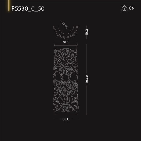 P5530_0_50 Preț coloană din poliuretan bizantină ,romană ,greacă 