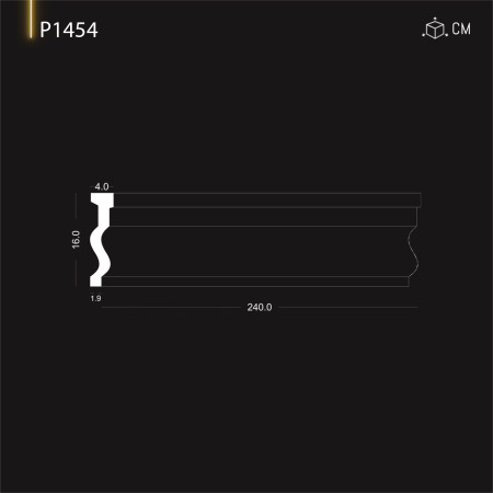 P1454 Perete exterior decorativ modele din poliuretan cu modele de gheaburi laterale