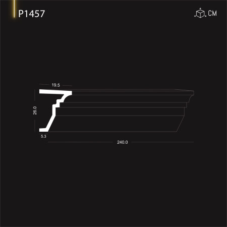 P1457 Exterior decorativ stâlp lateral