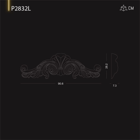 P2832L Coroana de perete decor clasic