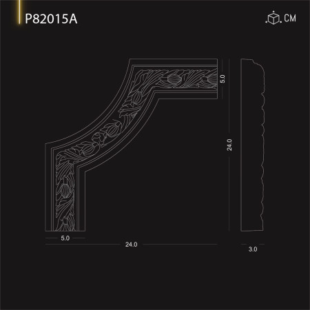 P82015A Coltar din poliuretan pt brau de perete