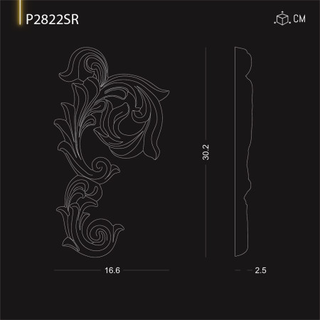 P2822SR Tipuri de ornamente  si decoratiuni de perete din poliuretan cu modele decorative