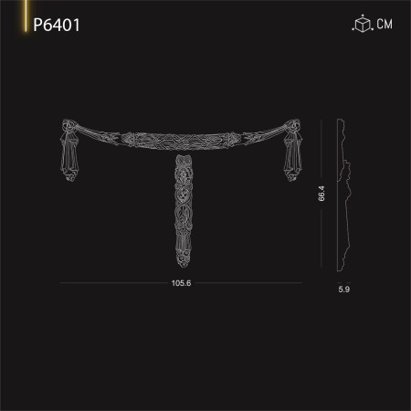 P6401 Ornamente decorative pentru perete  din poliuretan