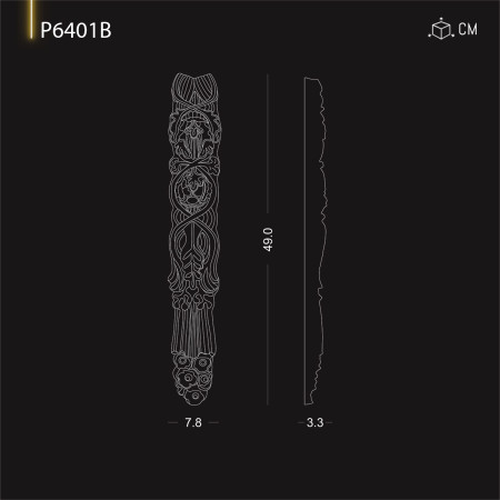 P6401B Tipuri de ornamente  si decoratiuni de perete din poliuretan cu modele decorative