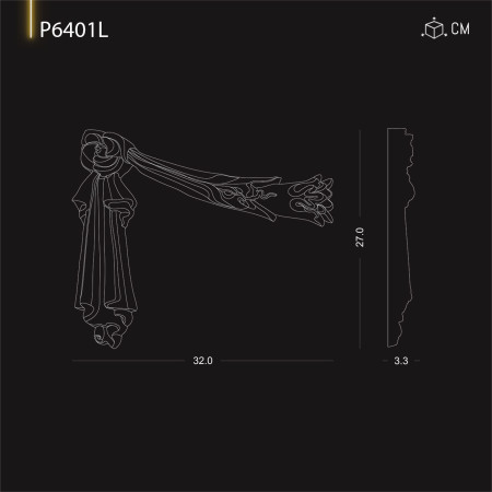 P6401L Preturi de ornamente si decoratiuni de perete din poliuretan cu modele decorative