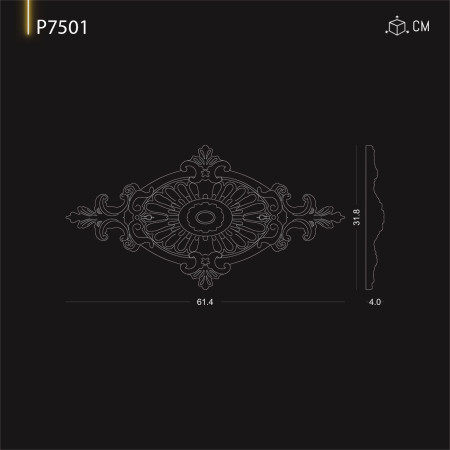 P7501 Modele ornamente decorative pentru perete  din poliuretan