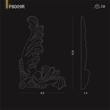 P8009R Tipuri de ornamente  si decoratiuni de perete din poliuretan cu modele decorative