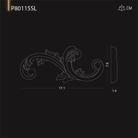 P80115SL Modele de ornamente si decoratiuni de perete din poliuretan