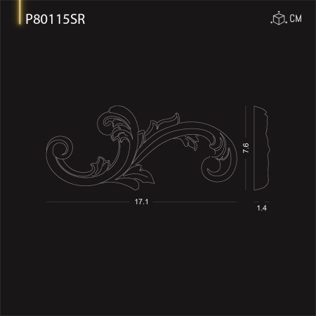 P80115SR Modele de ornamente si decoratiuni de perete din poliuretan