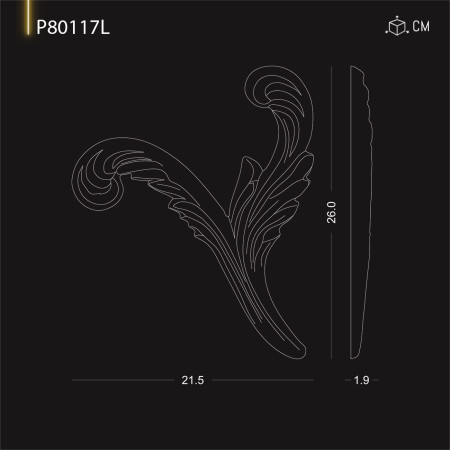 P80117L Preturi de ornamente si decoratiuni de perete din poliuretan cu modele decorative