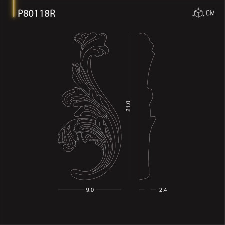 P80118R Modele de ornamente si decoratiuni de perete din poliuretan