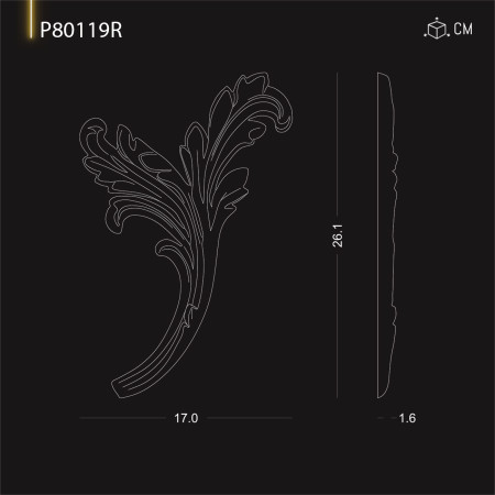 P80119R Preturi de ornamente si decoratiuni de perete din poliuretan cu modele decorative