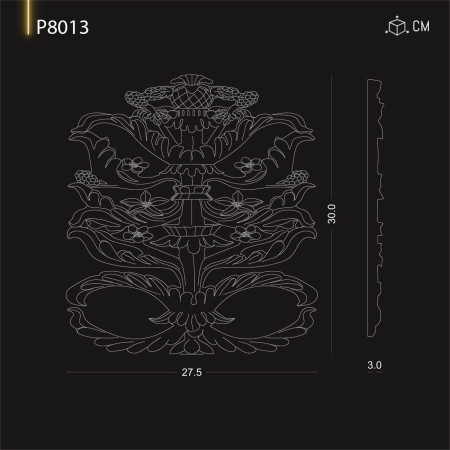 P8013 Modele ornamente decorative pentru perete  din poliuretan