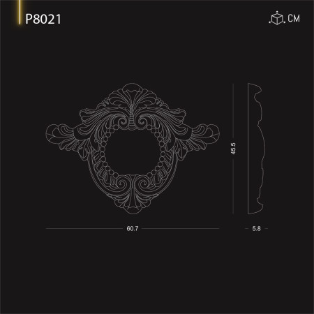 P8021 Ornamente si decoratiuni de perete din poliuretan cu modele decorative