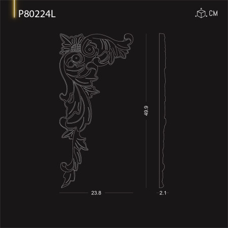 P80224L Ornamente si decoratiuni de perete din poliuretan cu modele decorative